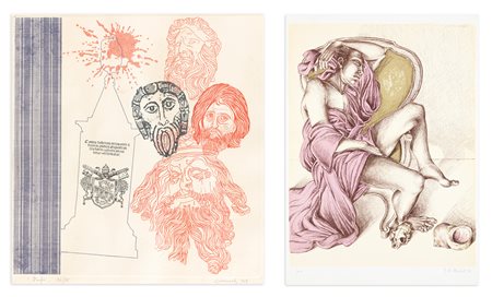 AUTORI VARI (GIUSEPPE GUERRESCHI E GIOXE DE MICHELE) - Lotto unico di 2 opere