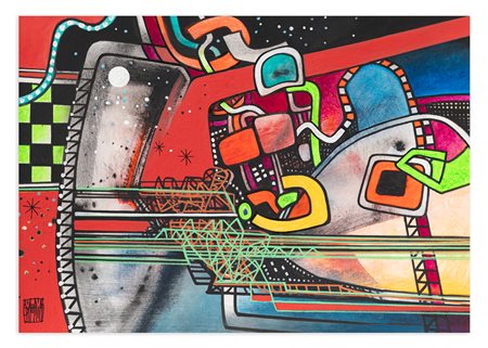 GAETANO D'AURIA (1948) - La macchina e la luna, 2021