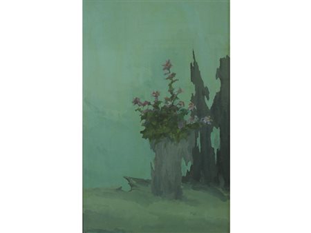 Mario Dalla Fini (Badia Polesine 1935) Vaso di Fiori Olio su tela Firmato e...