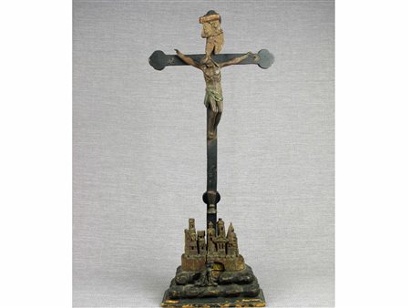 Francia XVII secolo Legno con tracce di policromia Misure 63,5x27,5 cm