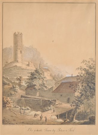 Johann Georg Schädler Der gscheibte Thurm bey Botzen in Tyrol, 1806;China...