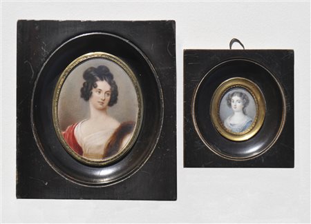 Anonym Ritratto a miniatura di una giovane donna (Metternich?), 1800...