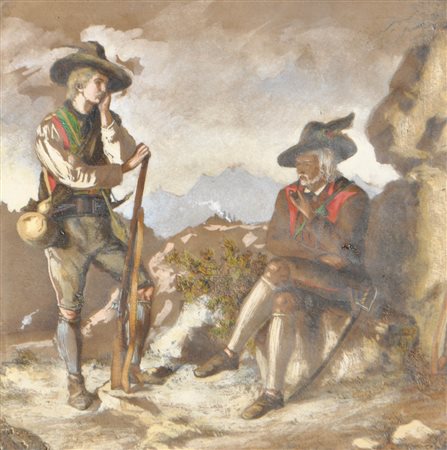 Gottfried Seelos Bozen/Bolzano 1829 - Wien/Vienna 1900) Due bersaglieri...