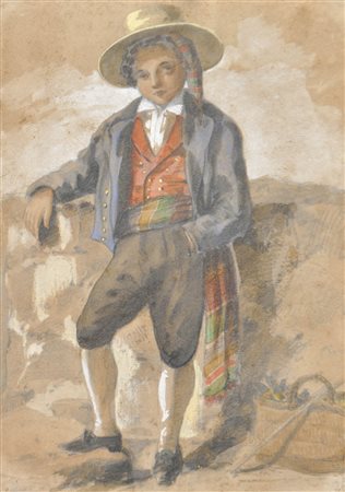 Gottfried Seelos Bozen/Bolzano 1829 - Wien/Vienna 1900) Ragazzo in costume...