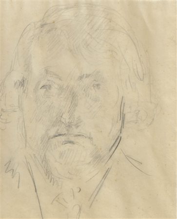 Anton Colli (Cortina d’Ampezzo 1870 - Innsbruck 1950) Autoritratto;Matita,...