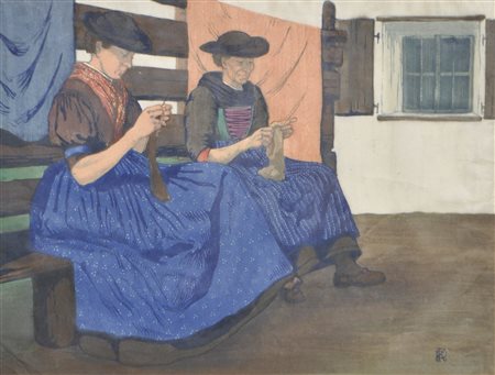 Karl Pferschy (Deutschlandsberg 1888 - Bozen/Bolzano 1930) Donne che lavorano...