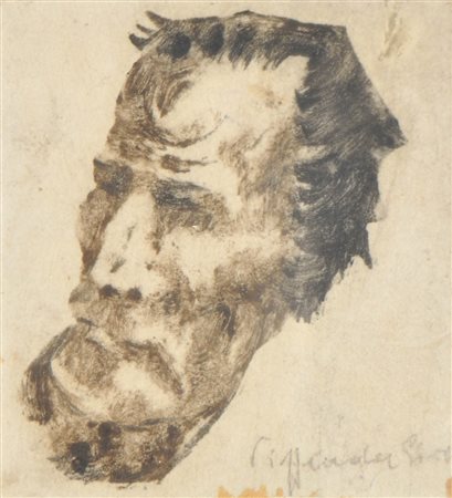 Hans Piffrader (Klausen/Chiusa 1888 - Bozen/Bolzano 1950) Testa di contadino,...