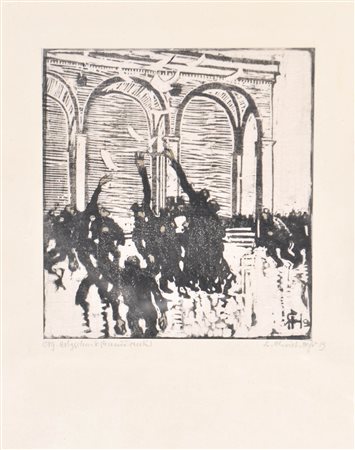 Christian Hess (Bozen/Bolzano 1895 - Schwaz 1944) Volantini davanti alla...