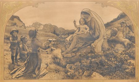 Gottfried Hofer (Bozen/Bolzano 1858 - Berlin/Berlino 1932) Manifesto "Madonna...