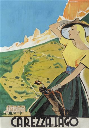 Franz Lenhart (Bad Häring 1898 - Meran/Meran 1992) Bozzetto per manifesto...