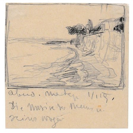 Artur Nikodem (Trient/Trento 1870 - Innsbruck 1940) Costa turca, 1919;Matita,...