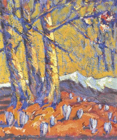 Waldemar Güttner (Hermannstadt 1879 - Innsbruck 1967) Tramonto in Tirolo...