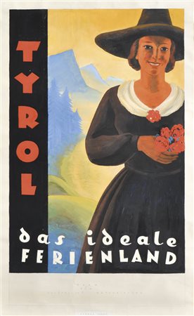 Ernst Nepo Dauba, Böhmen/Boemia 1895 - Innsbruck 1971) Bozzetto per manifesto...