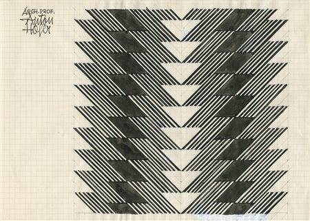 Anton Hofer (Bozen/Bolzano 1888 - Bozen/Bolzano 1979) Bozzetto per tappeto,...