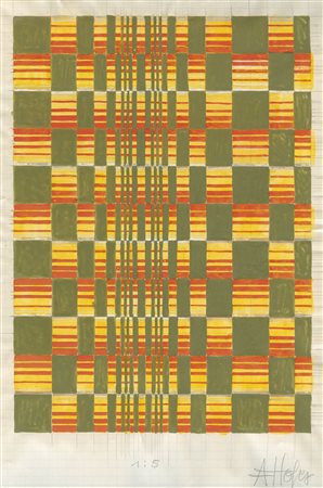 Anton Hofer (Bozen/Bolzano 1888 - Bozen/Bolzano 1979) Bozzetto per tappeto,...