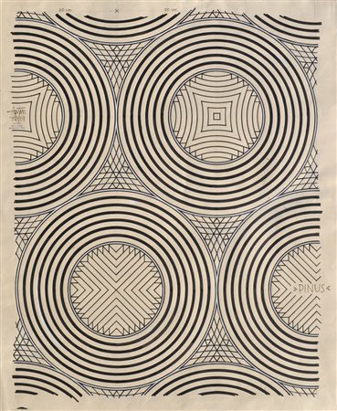 Anton Hofer (Bozen/Bolzano 1888 - Bozen/Bolzano 1979) Bozzetto per stoffe...