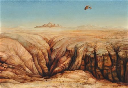 Helmut Kies (Wien/Vienna 1933 - 2016) Paesaggio con gola fra le rocce,...