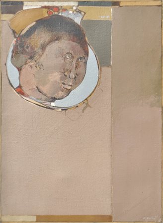 Karl Plattner Mals/Malles 1919 - Mailand/Milano 1986) Testa, 1965;Olio su...