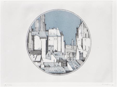 Karl Plattner Mals/Malles 1919 - Mailand/Milano 1986) Finestre a Parigi,...