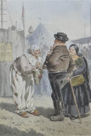 Alois Greil (Linz 1841 - Wien/Vienna 1902) Prima dello spettacolo circense,...