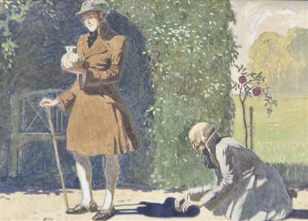 Hans Burger Signore ricco e mendicante, 1917;Acquerello, 17 x 23,5 cm, in...