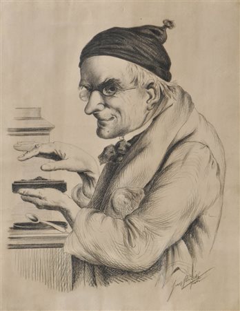 Künstler des frühen 20. Jh./Pittore del primo XX sec. Uomo che annusa il...