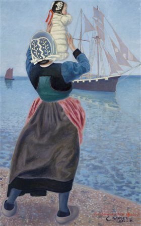 Carl Moser Bozen/Bolzano 1873 - 1939) Ritorno dei pescatori d’Islanda,...