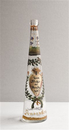 Anonym/Anonimo Bottiglia "Andenken - zum Wohle der Menschheit", XIX...