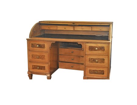 Anonym/Anonimo Scrittoio in stile Biedermeier;Legno, intarsiato, L 117,5 cm,...