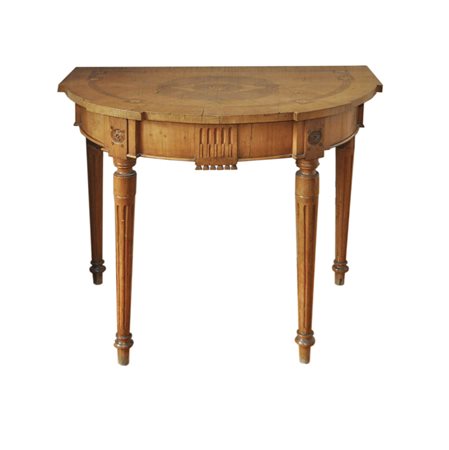 Anonym/Anonimo Console in stile Biedermeier;Legno, intarsiato, L 62 cm, I...