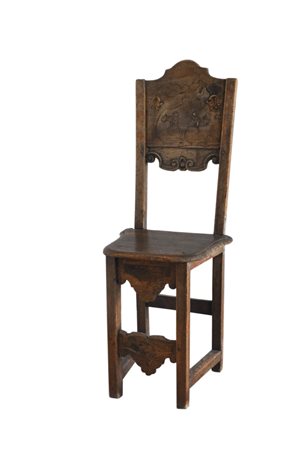 Anonym/Anonimo Sedia in stile Barocco;Legno, H 109 cm, tracce di usura...