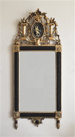 Anonym/Anonimo Specchio in stile impero con raffigurazione "Mercurio";Legno...