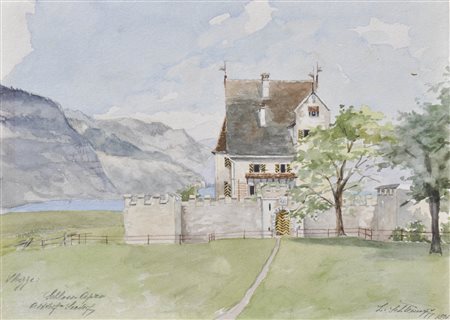 Maler um 1891/Pittore del 1891 ca. Castel A Pro, Seedorf, Vierwaldstätter...