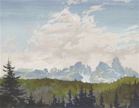 Minni Herzing (Frankfurt am Main/ 1883 - Chemnitz 1968) Giro a San Martino di...