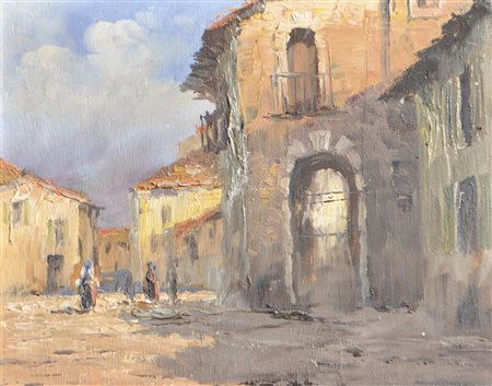 Italienischer Maler um 1900/Pittore italiano del 1900 ca. Motivo di città...