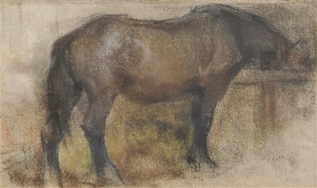 Carlo Vittori (Cremona 1881 - 1943) Cavallo;Pastello, 20,5 x 30 cm, in...