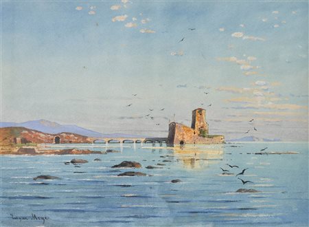 Edgar Meyer (Innsbruck 1853 - Aldrans 1925) Fortezza sul Mediterraneo...