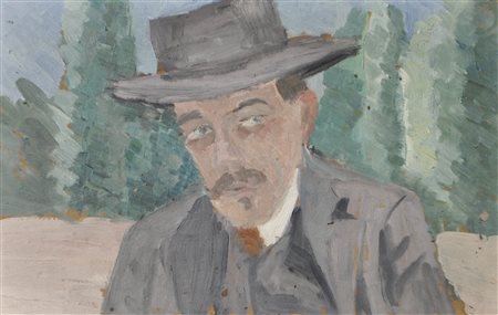 Ernesto Schiess (Schweiz/Svizzera 1872 - 1919) Ritratto del pittore Eduard...