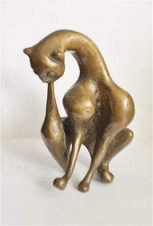 Claudio Trevi (Padua/Padova 1928 - Bozen/Bolzano 1987) Gatto, 1977;Bronzo, H...