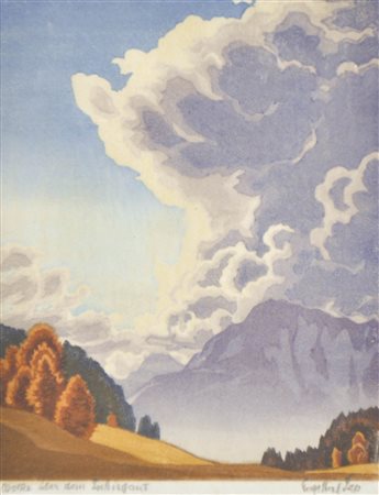 Engelbert Lap (Graz 1886 - Innsbruck 1970) Nuvola sopra il monte...