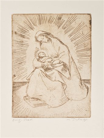 Maria Delago (St. Leonhard in Passeier 1902 - Brixen 1979) Madonna con...