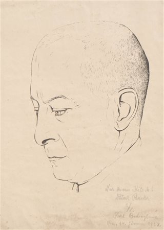 Karl Bodingbauer (Wien/Vienna 1903 - Schwaz 1946) Ritratto Arthur Rössler,...