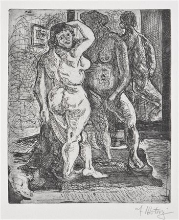 Fritz Martinz (Bruck an der Muhr 1924 - Wien/Vienna 2002) Due nudi in...