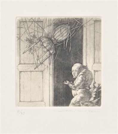 Massimo Rao Senza titolo, 1979;Acquaforte, 9 x 8,5 cm (lastra), in cornice...