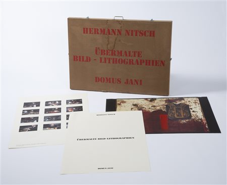 Hermann Nitsch (Wien/Vienna 1938 - Mistelnach an der Zaya 2022) Übermalte...
