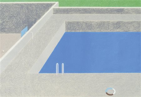 Bojan Bem (Belgrad/Belgrado 1936) La piscina, 1972;Pastelli su carta, 70 x...