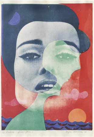 Lucian Mainowski (Strzemieszyce 1933 - 2009) Giowa- Giowa, 1968;Litografia a...