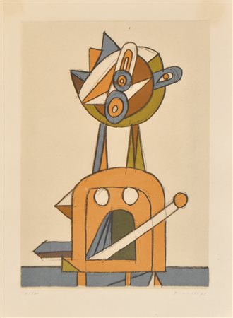 Frantisek Gross (Prag/Praga 1909 - 1985) Senza titolo, 1972;Litografia a col....