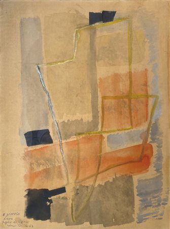 Hans Richter (Berlino 1888 - Minusio 1976) Composizione, 1963;Acquerello e...