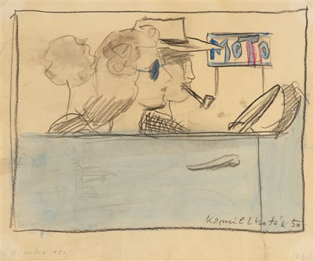 Kamil Lhotak (Holeovice, Prag/Praga 1912 - Prag/Praga 1990) Senza titolo,...
